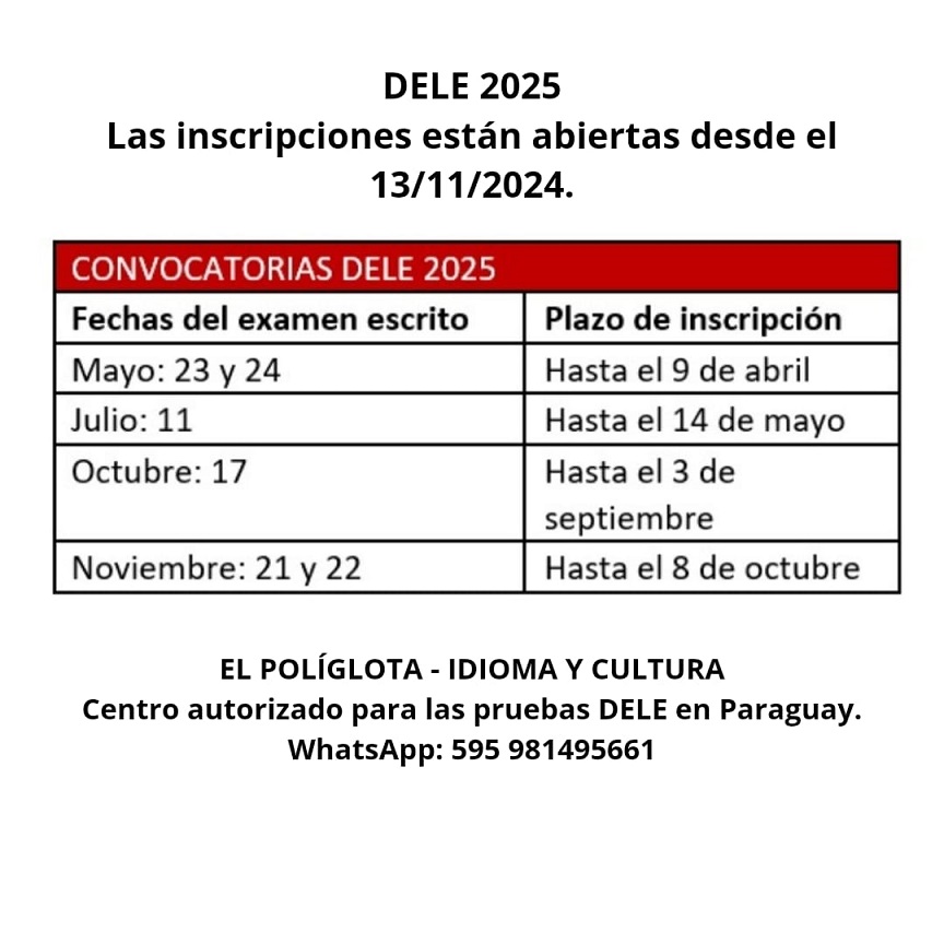 Calendario DELE